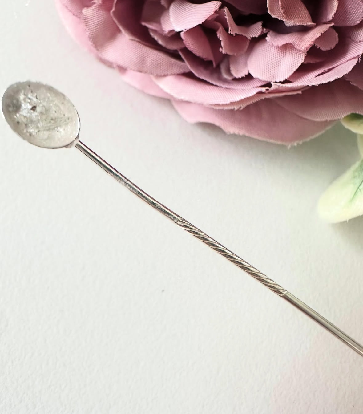 In Memory Oval Tie Pin/ Dress Pin in Sterling Silver