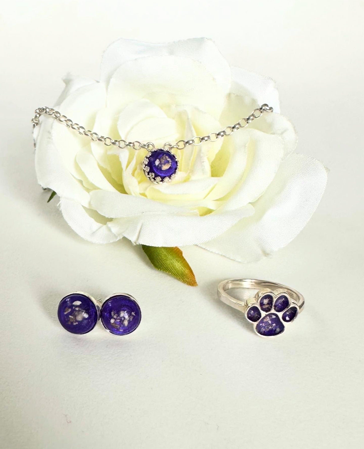 In Memory Round Earrings in Sterling Silver