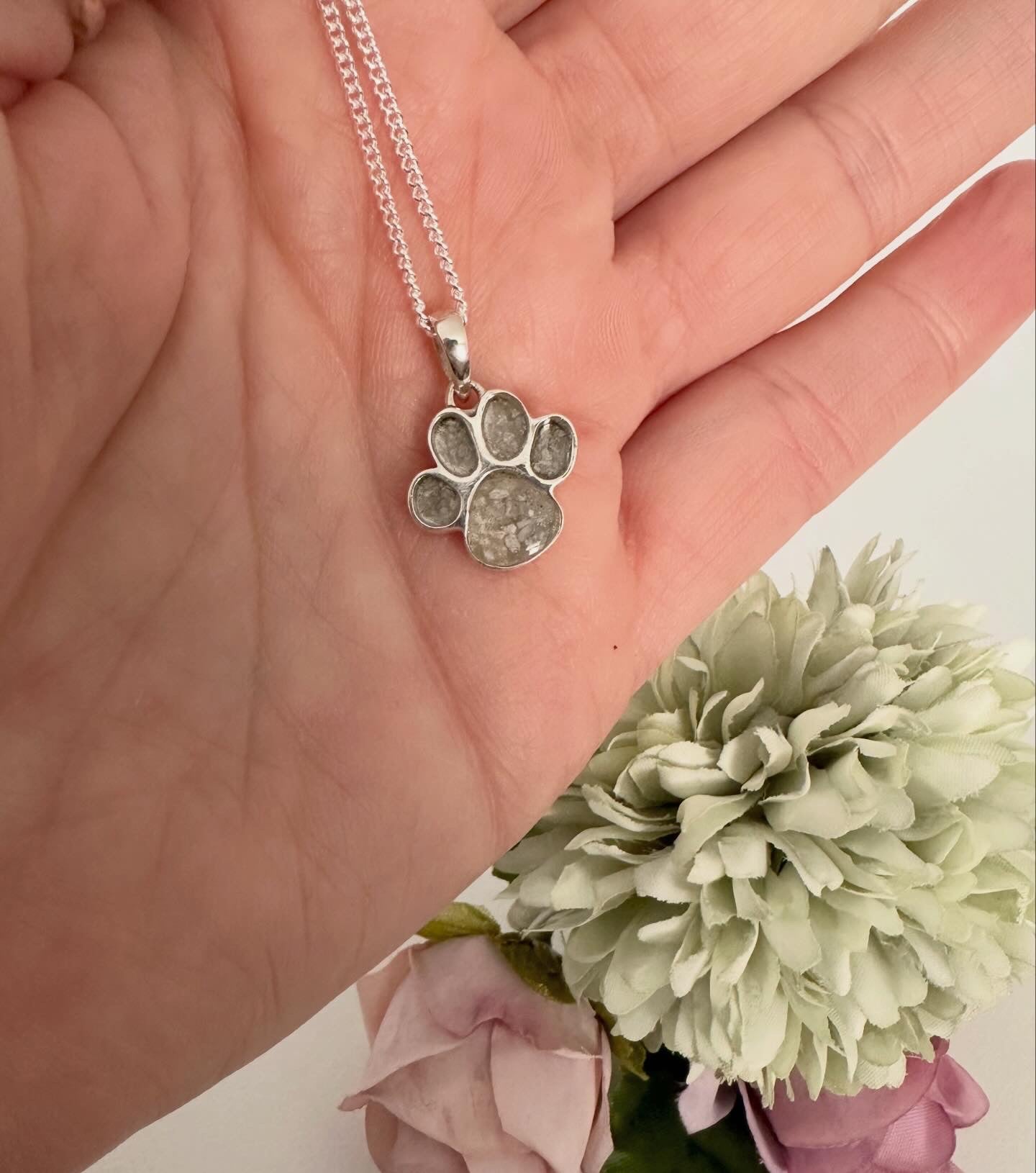 Paw Print Pendant in Sterling Silver