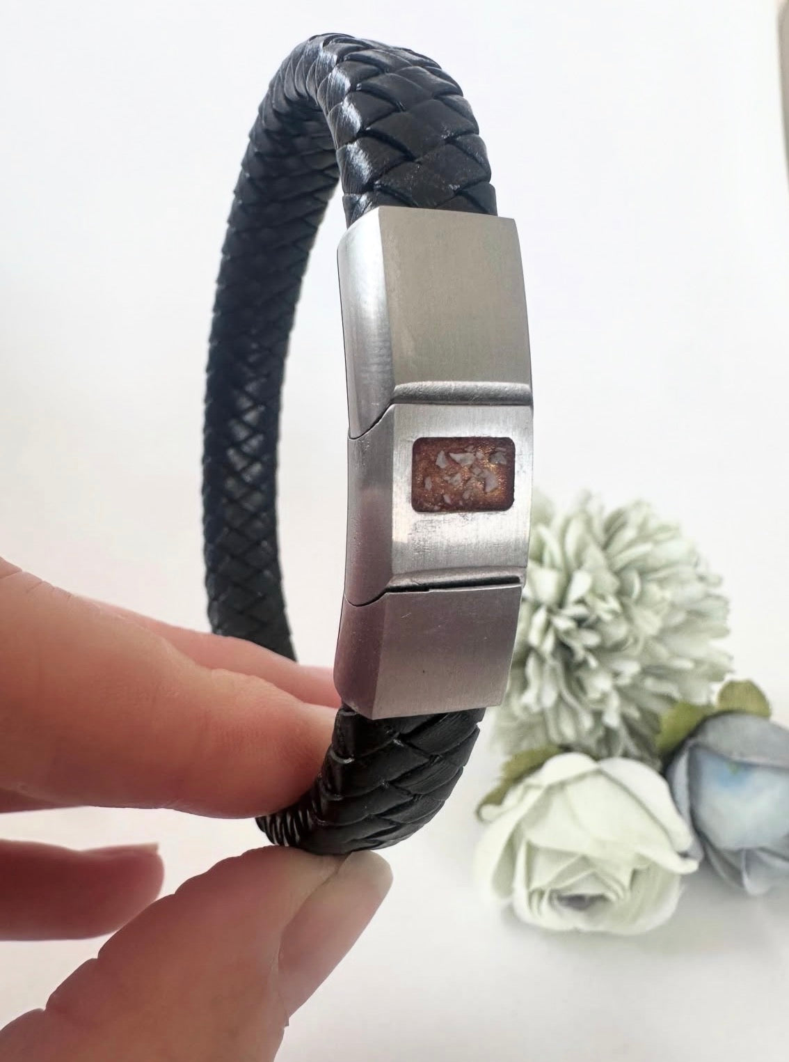 Stainless Steel Leather Bracelet