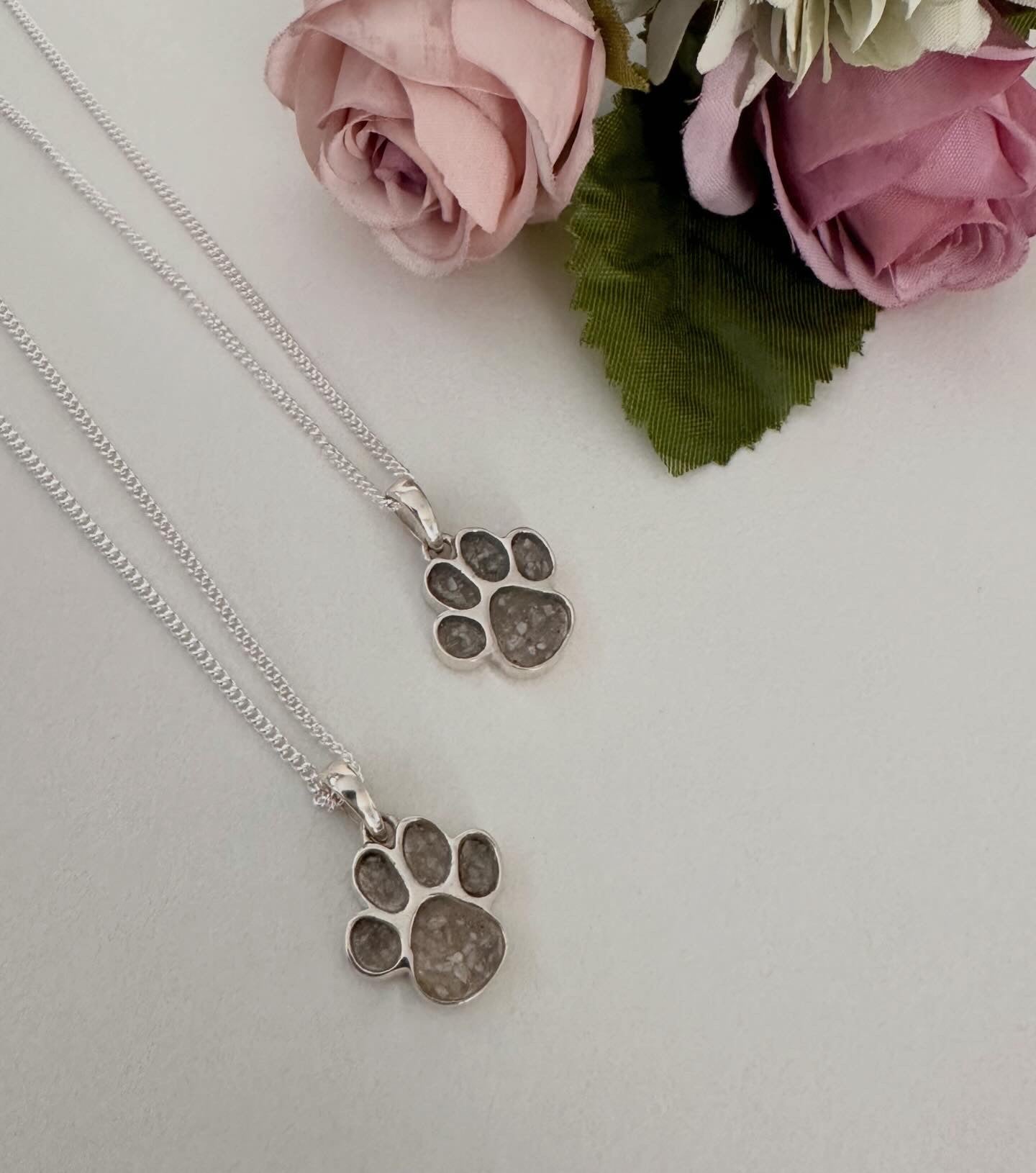 Paw Print Pendant in Sterling Silver