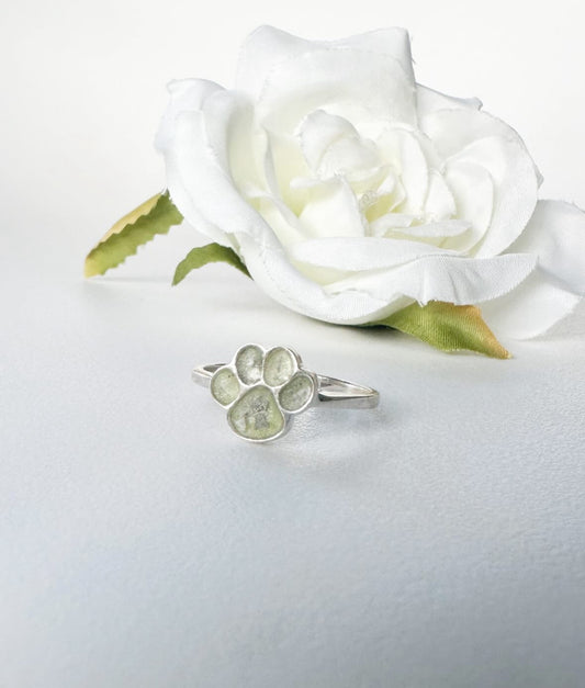 Paw Print Ring in Sterling Silver