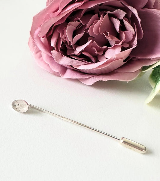 In Memory Oval Tie Pin/ Dress Pin  in Sterling Silver