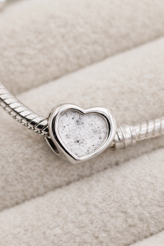 Classic Heart Charm  in Sterling Silver