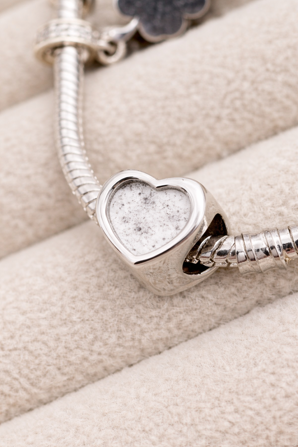 Classic Heart Charm  in Sterling Silver