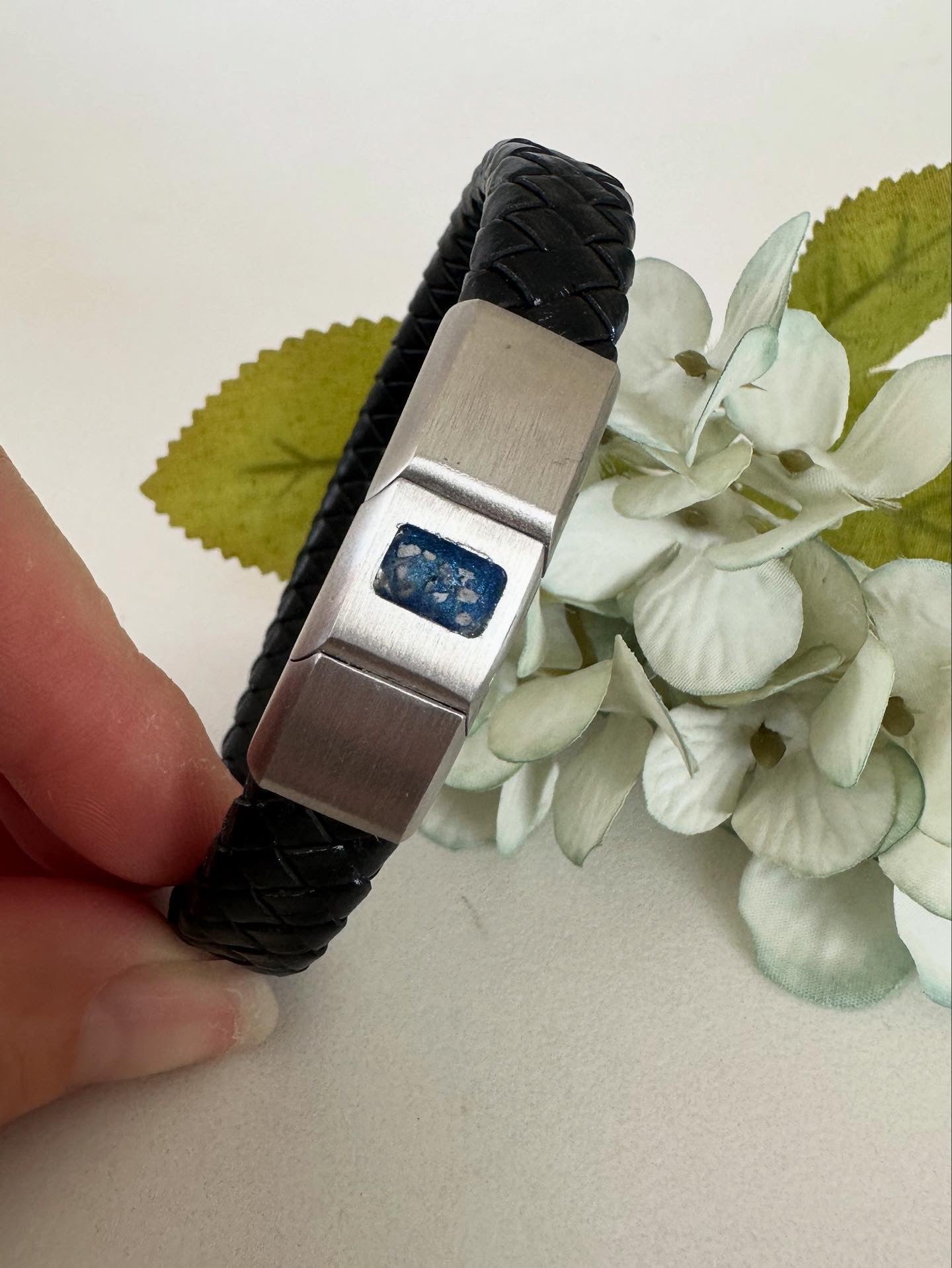 Stainless Steel Leather Bracelet