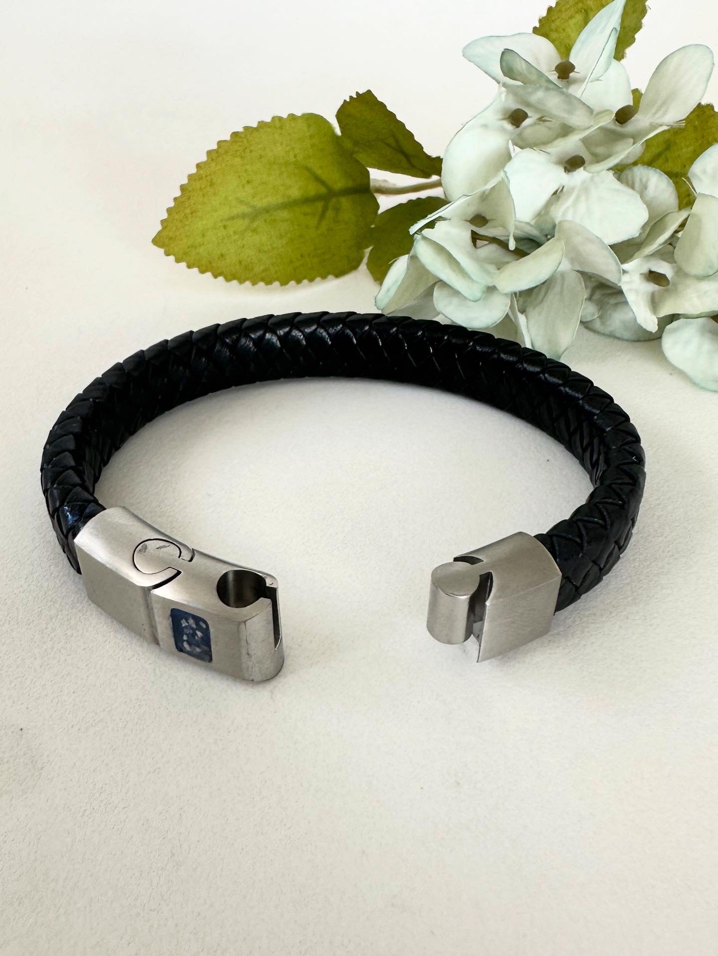 Stainless Steel Leather Bracelet