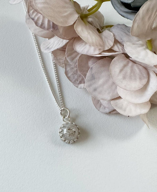 Cherished Round Pendant in Sterling Silver